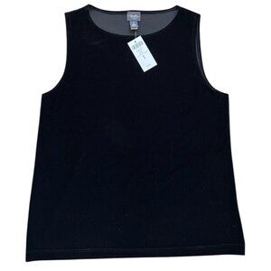 VTG Chicos Travelers NWT Size Medium Black Velvet Top Y2K Whimsigoth Witchy USA